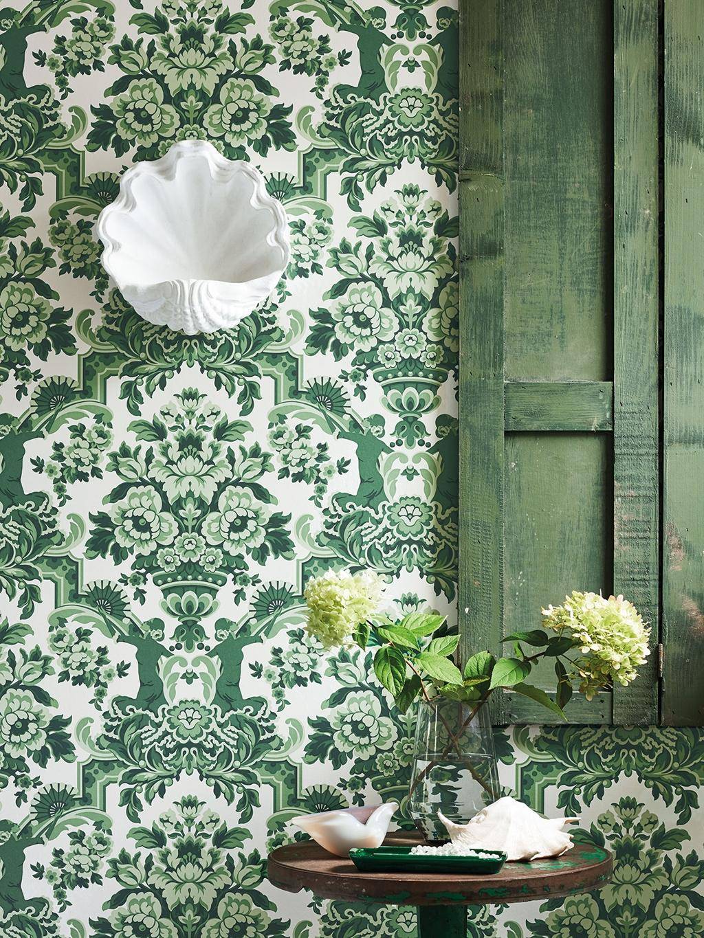 Lola, col. 40 - Ornamente Tapeten - Creme - Gold - Cole & Son