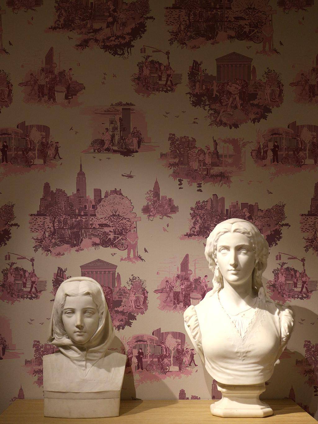 New York Toile, col. 01 - Toile de Jouy - Rosa - Timorous Beasties