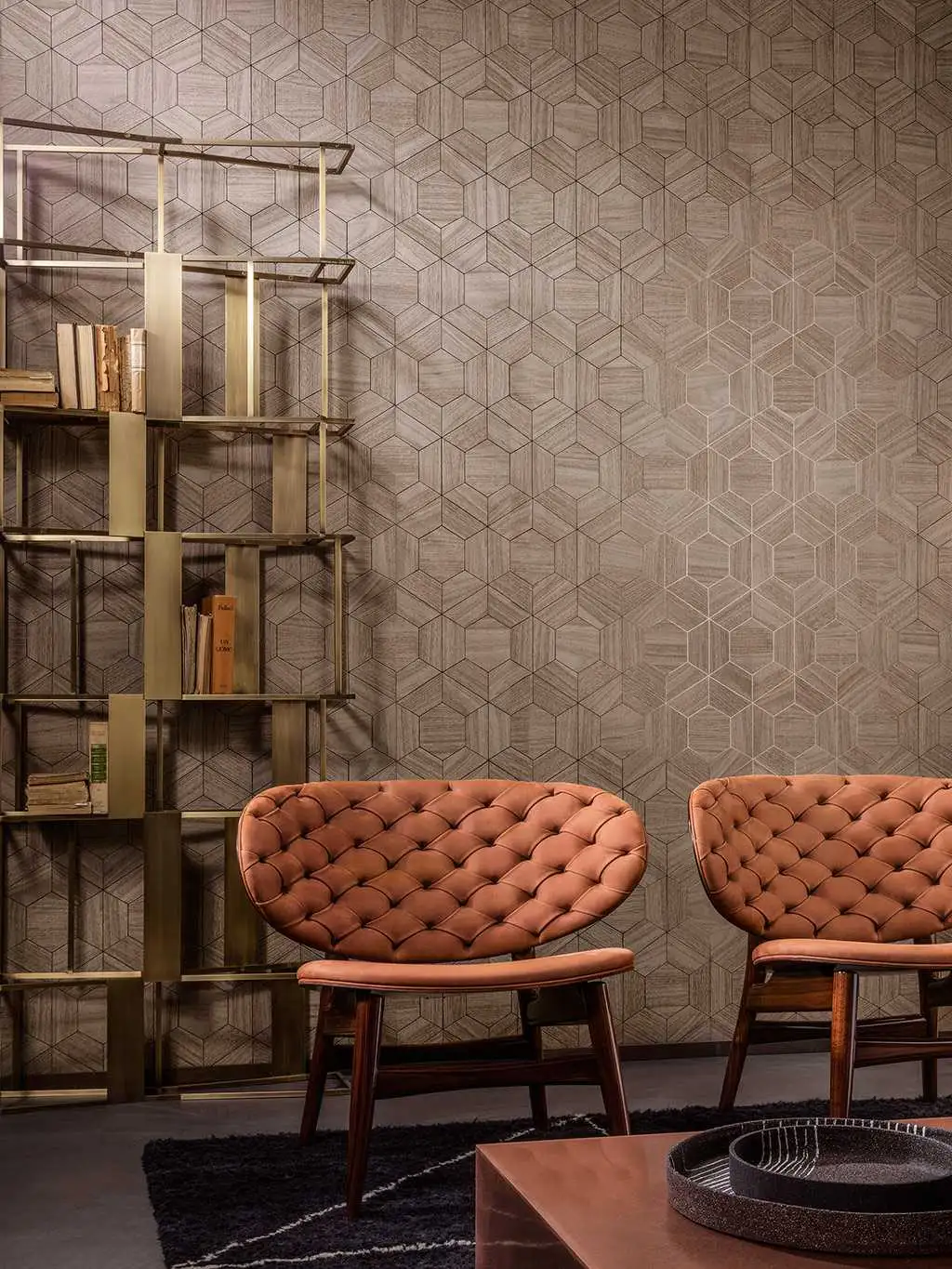 Hive, col.30 - Graphisch - Holzdesign / Holzoptik - Holzdesign / Holzoptik: - Quadrate/Rechtecke - Braun - Bronze - Hellbraun - ARTE