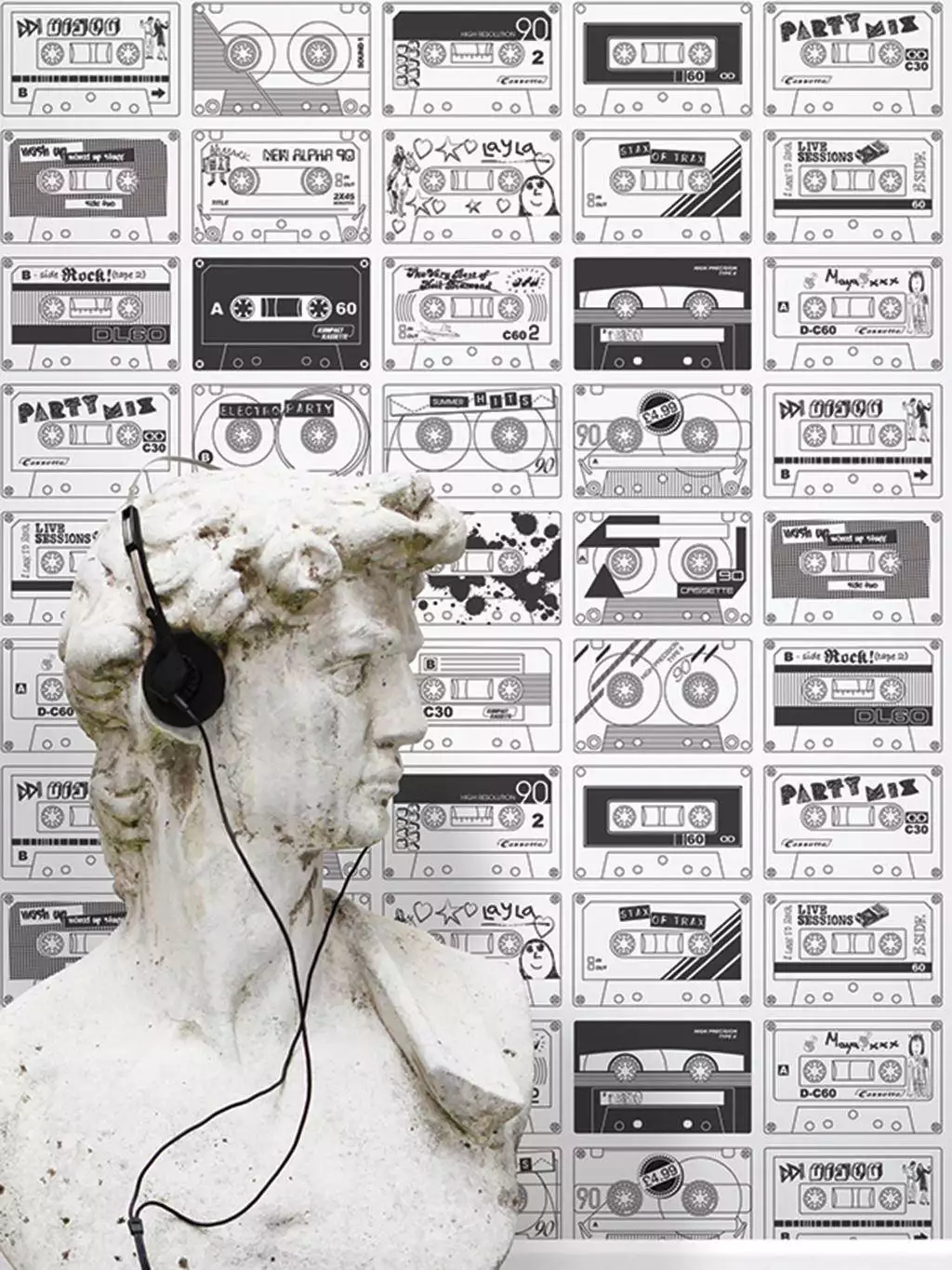 C60, snow 'colour me' - Gegenstände - Schwarz - Weiß - Mini Moderns