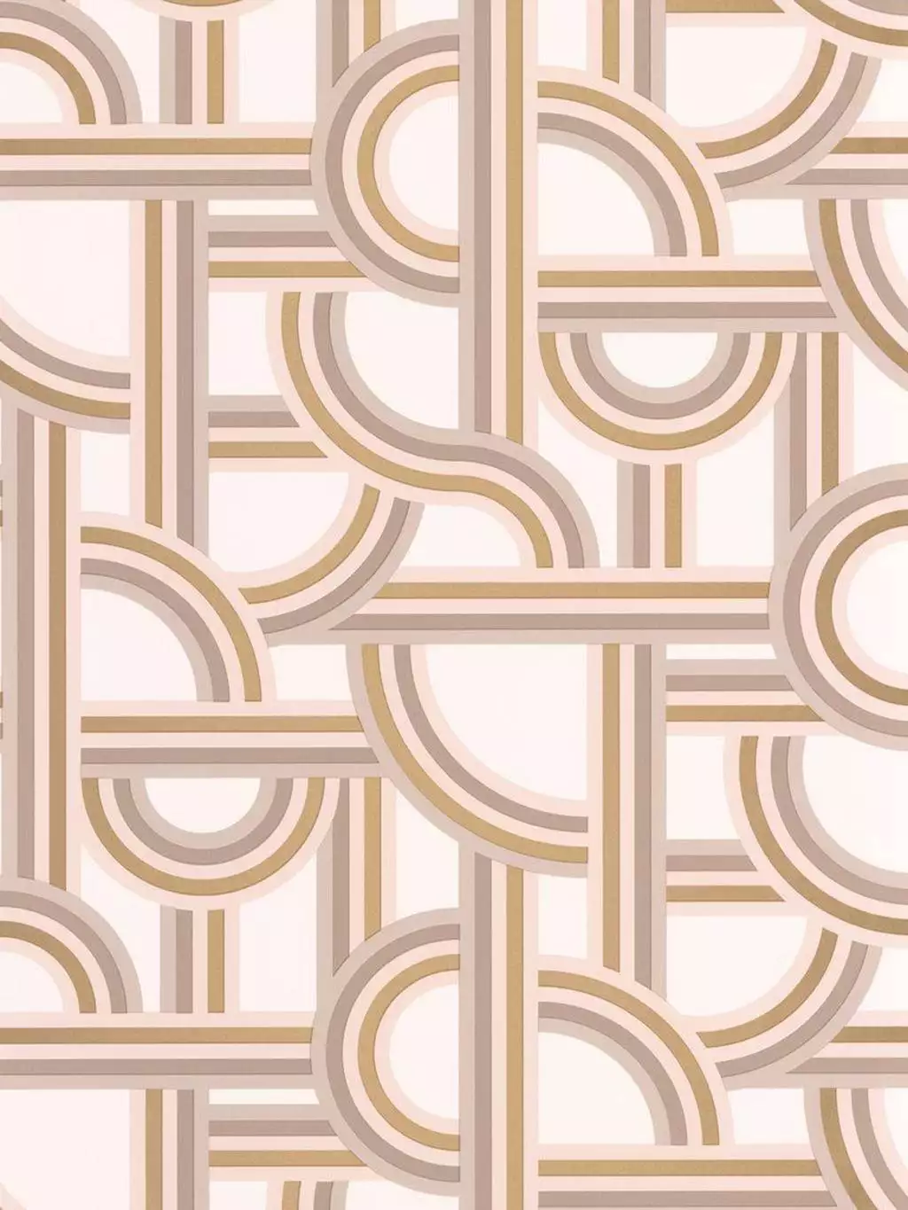 Impass, col. 20 - Bögen - Grafische Muster - Gold - Grau - Rosa - Weiß - 