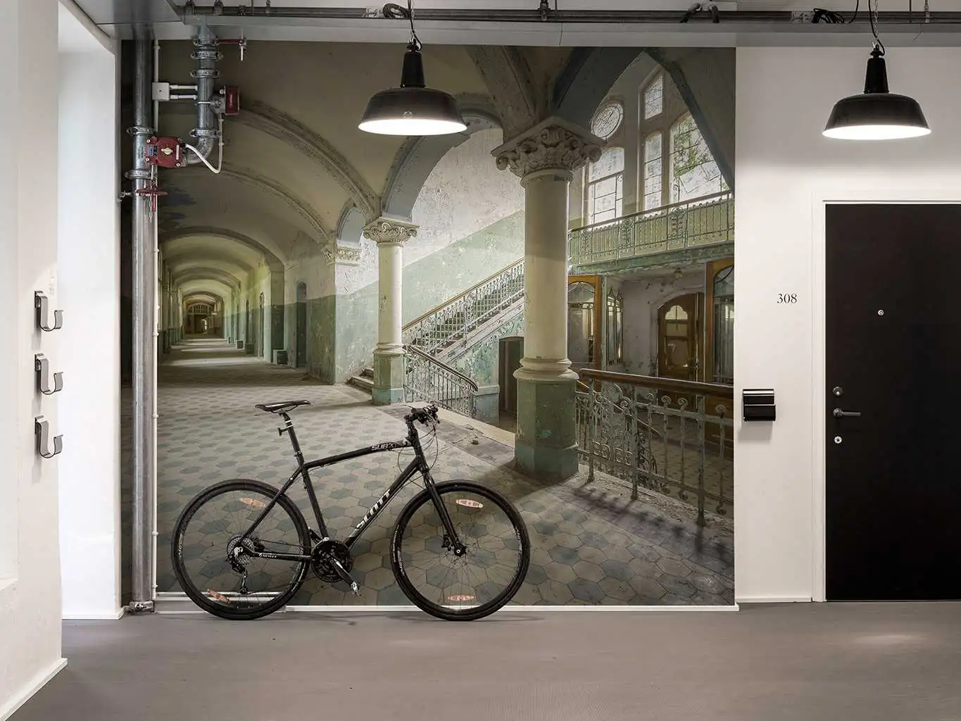 Bleached Baroque - 3D Tapeten - 3D Tapeten: - Gebäude - tromp l - Grau - Hellgrün - Weiß - Rebel Walls