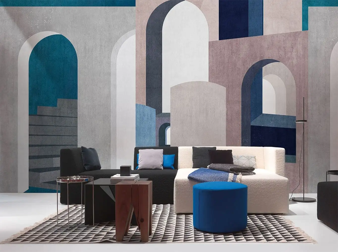 ELEANOR, BLUENOTE - Gebäude - Anthrazit - Blau - Braun - Creme - Tecnografica