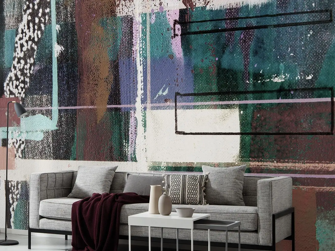 LIQUIDS DRIPPING - Collage - Multicolor - Komar.Vlies