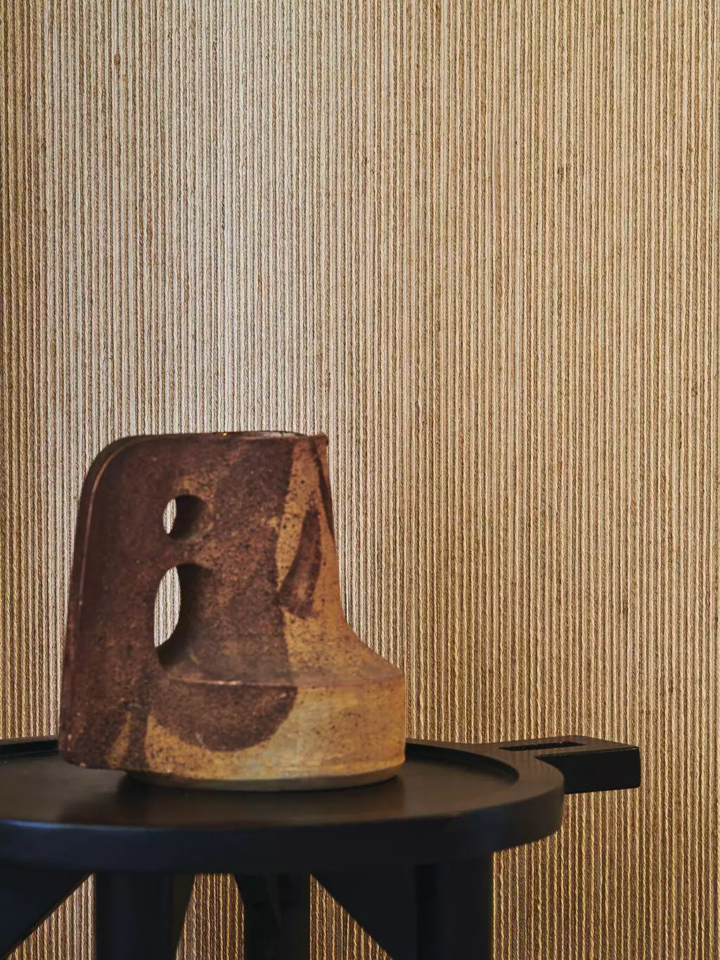 Gili, col. 03 - Naturfaser - Streifen - Textil & NaturTapeten - Creme - Hellbraun - Casamance