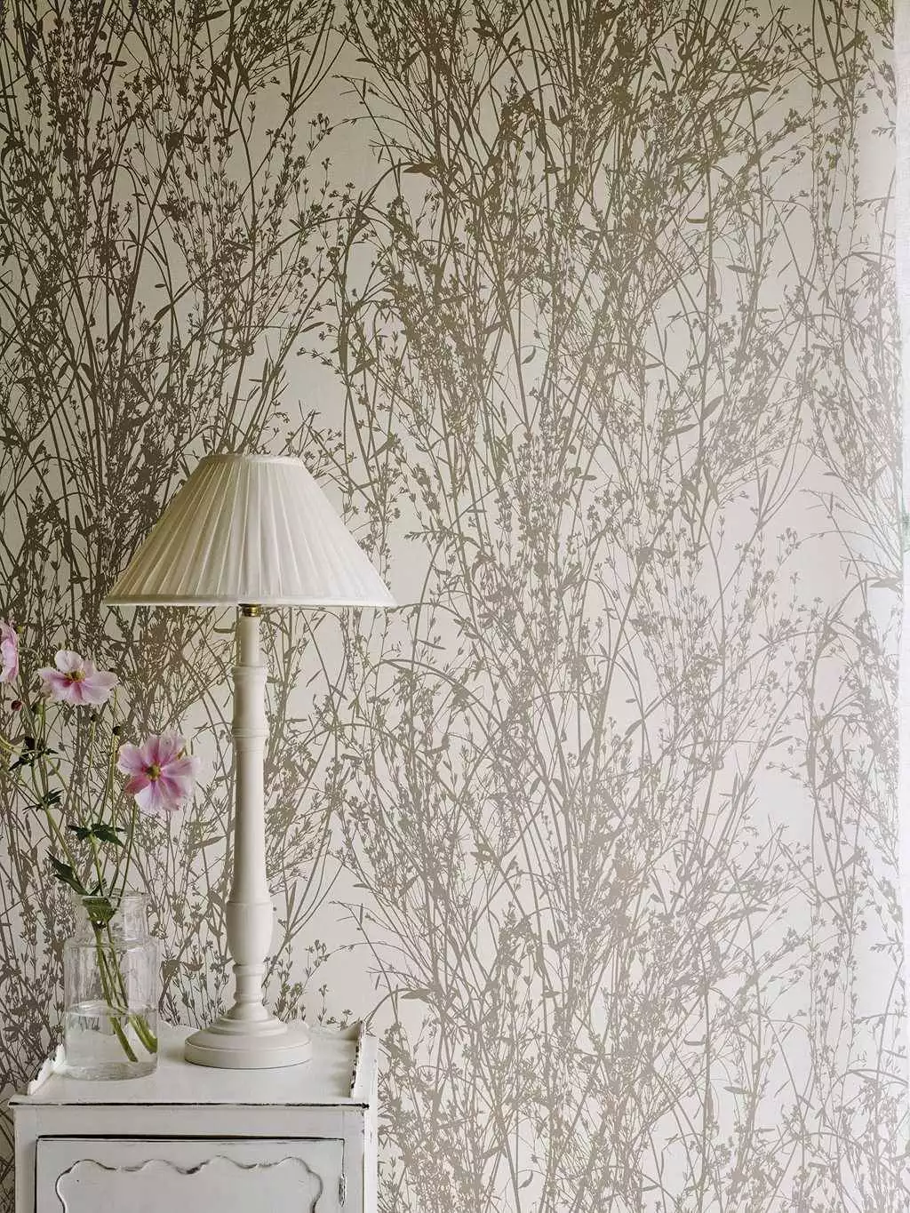 Meadow Canvas, col.03 - Schemen/Silhouetten - Äste - Creme - Gold - Sanderson 