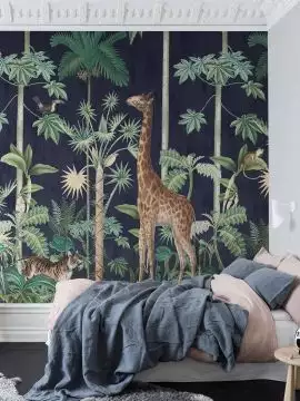 Giraffes Stroll, Nightfall