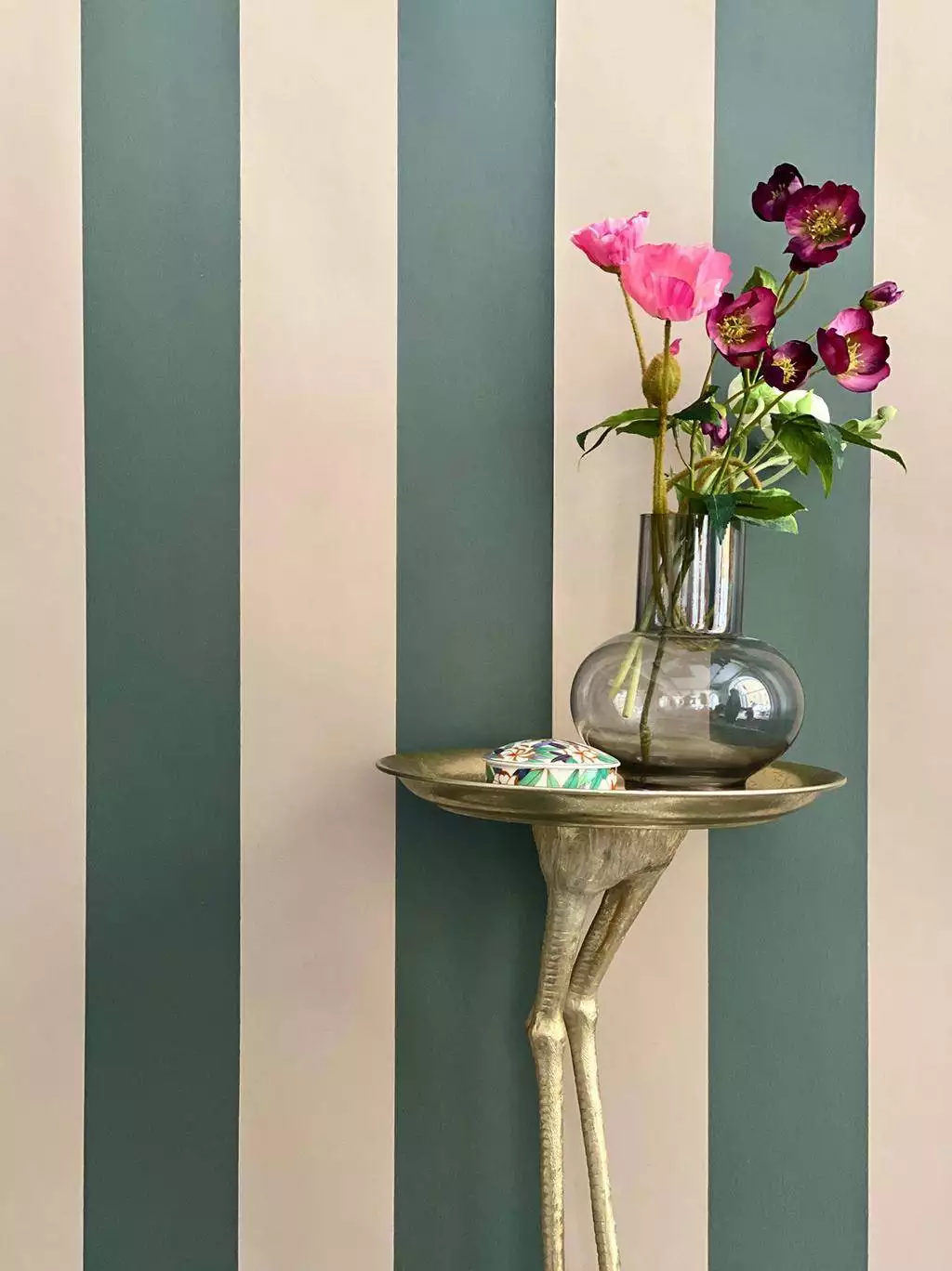 Stripe forward, green - Blockstreifen - Streifen - Creme - Grün - Lisa Bengtsson