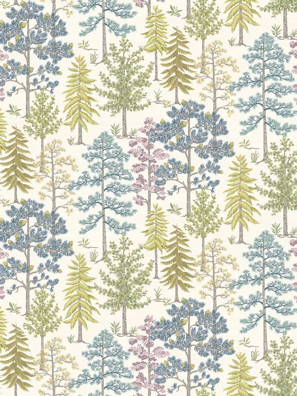 Vana, col. 03 - Bäume - Florale Muster - Wald - Multicolor - Osborne & Little