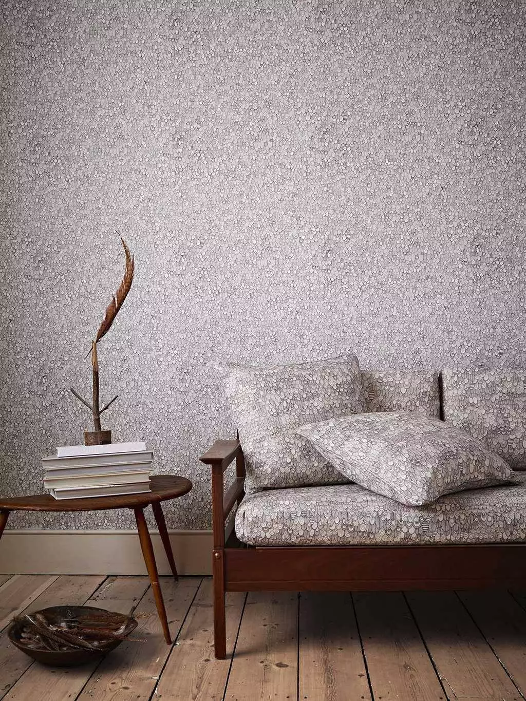 Bird, monochrome - Federn - Zeichnungen - Schwarz - Schwarz und Weiß - Weiß - Abigail Edwards