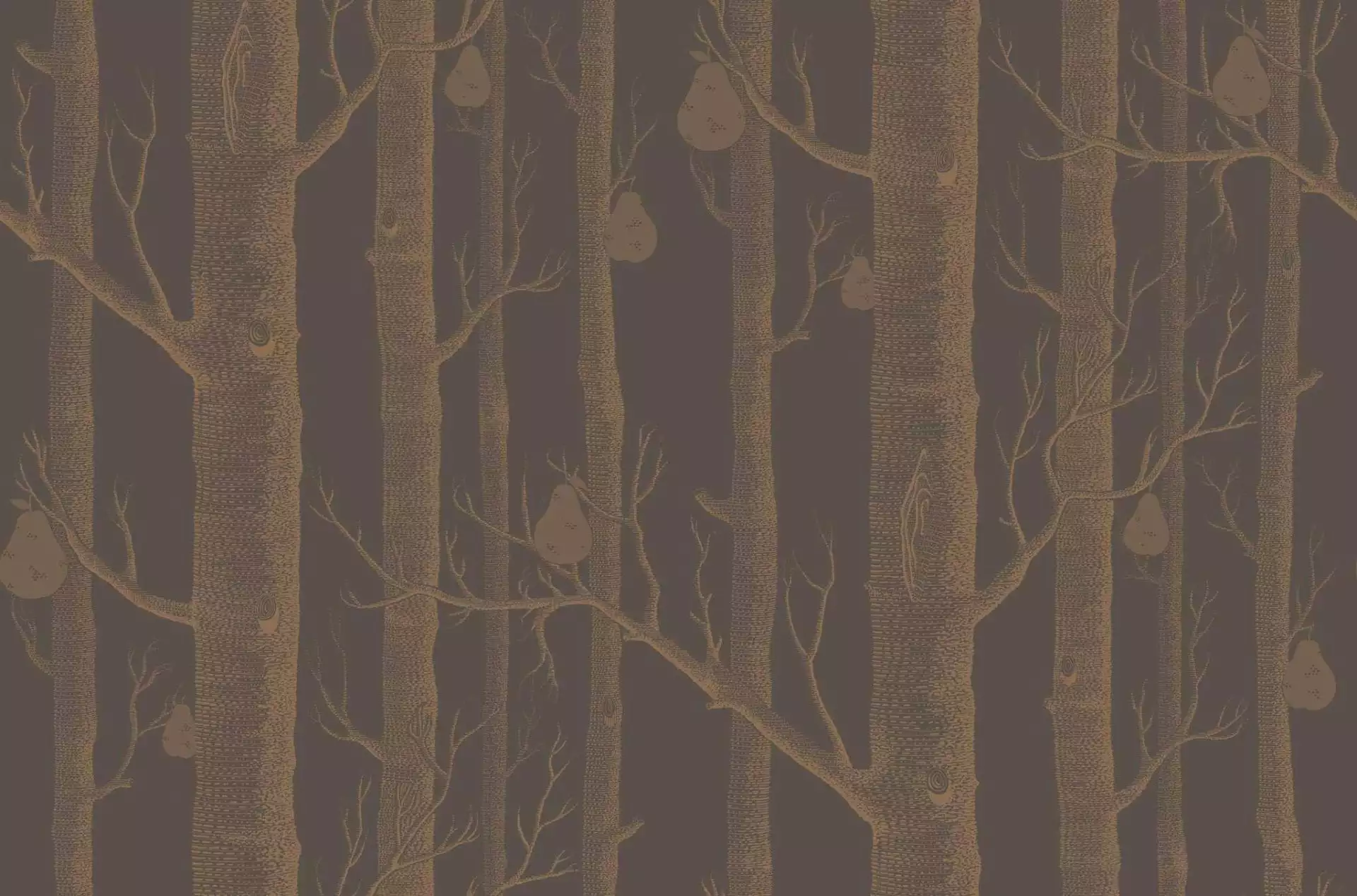 Woods & Pears, col. 28 - Bäume - Obst - Braun - Gold - Cole & Son