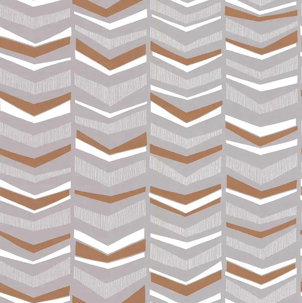 Chevron, col.06 - Zickzack - Braun - Grau - Weiß - MissPrint