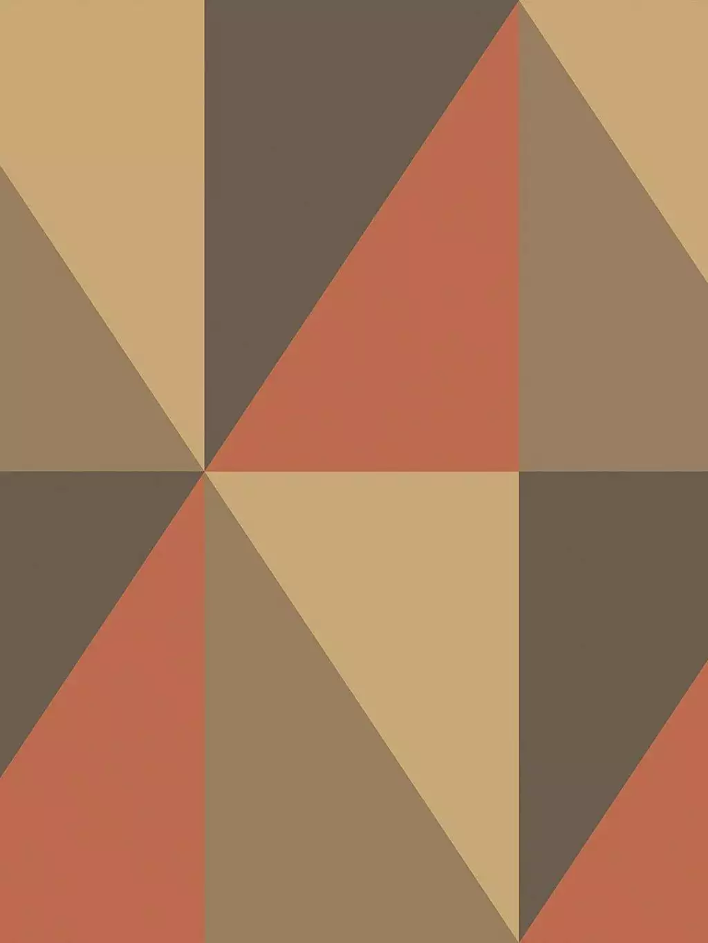 Apex Grand, col. 41 - Dreiecke - Grafische Muster - Braun - Hellbraun - Rot - Cole & Son