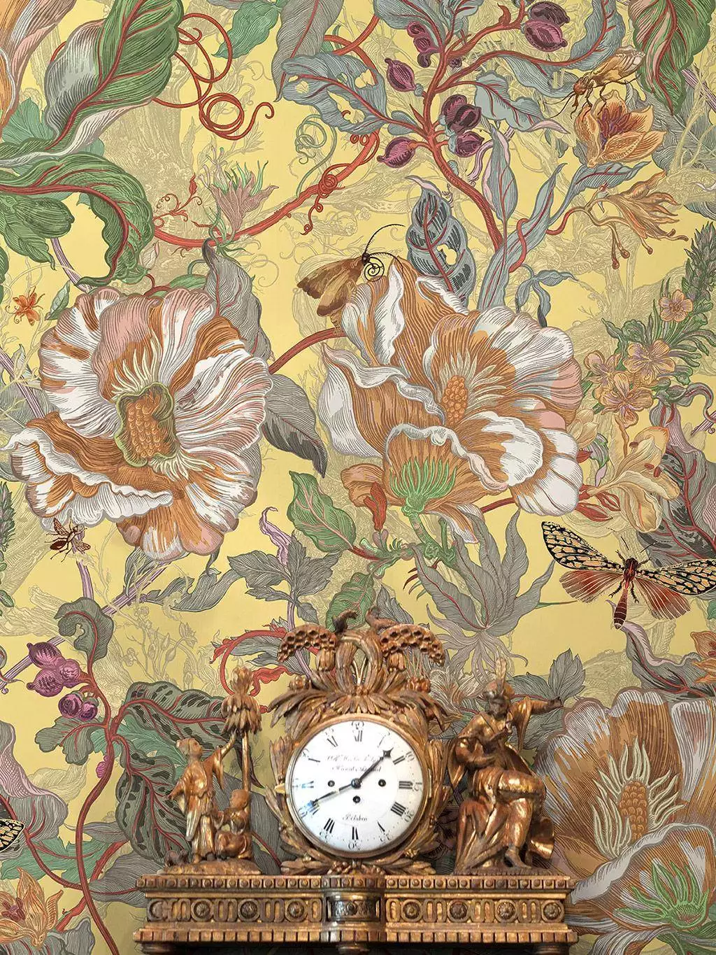 Papaver, col. 04 - Animal Print - Blumen - Blätter - Schmetterlinge - Gelb - Multicolor - Timorous Beasties