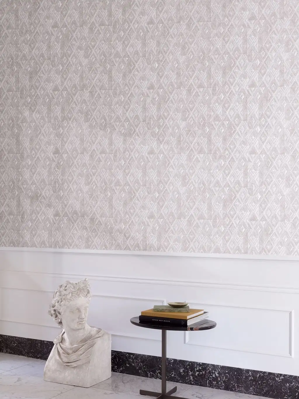 Giuglia Silver - Rauten - Creme - Silber - Masureel