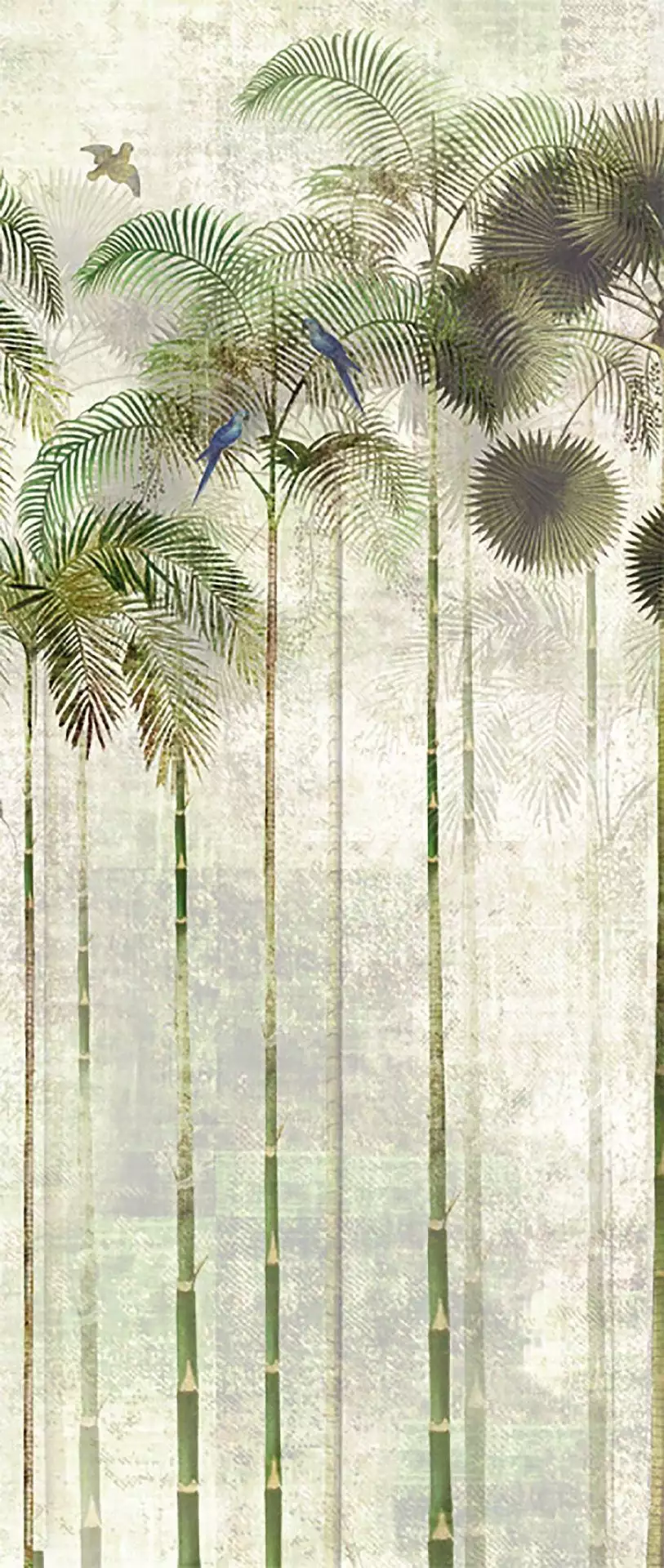 Jungle greenery, col. 2 - Blätter - Bäume - Landschaft - Tapeten mit Vogelmotiven - Tier Tapeten - Multicolor - Masureel