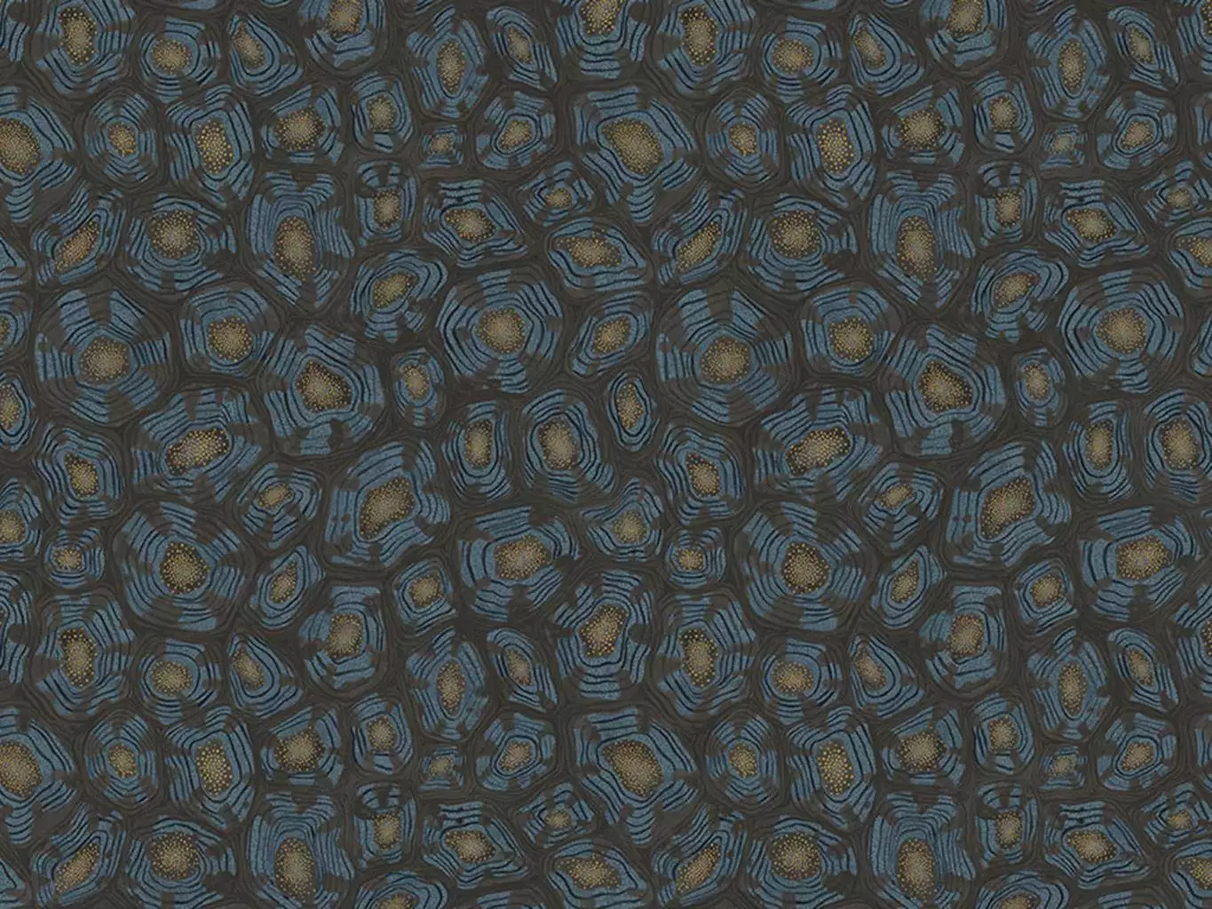 Savanna Shell, col. 24 - Abstrakt - Moderne Muster - Gold - Petrol - Cole & Son