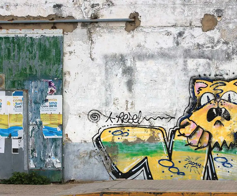 El Rebelde - Fassade - Patina - Steinoptik - Grau - Schwarz - Weiß - Carlos