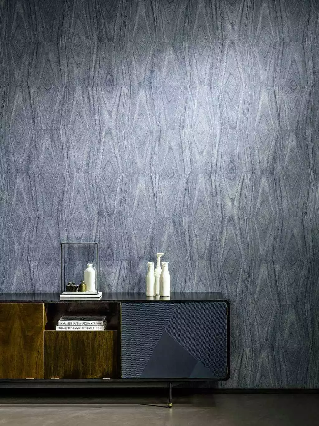 Axedo, col.10 - Fliesen - Holzdesign / Holzoptik - Holzdesign / Holzoptik: - Kachel &amp - Rauten - Petrol - Silber! - ARTE