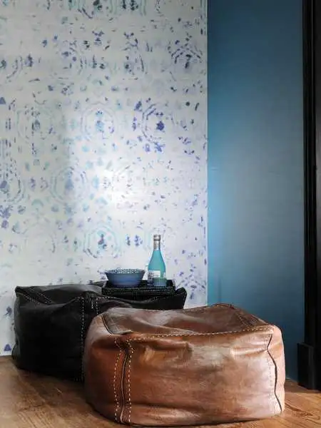 Aminta, col.04 - Blumen - Schemen/Silhouetten - Blau - Türkis - Weiß - Èlitis