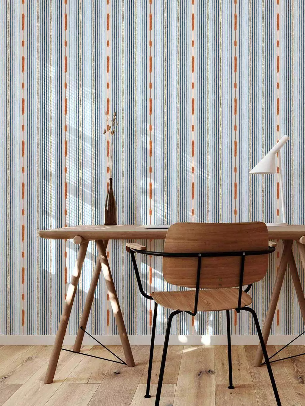 Huipil Blue - Streifen - Beige - Blau - Orange - COORDONNÈ