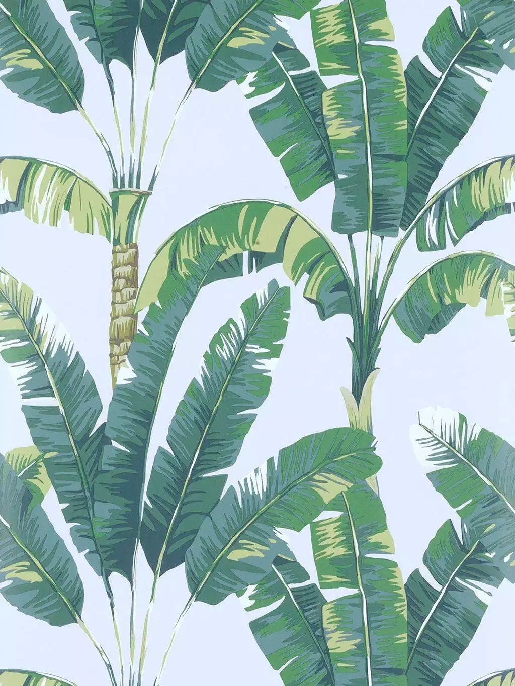 Palmaria, col. 3 - Blätter - Creme - Grün - Hellblau - Osborne & Little