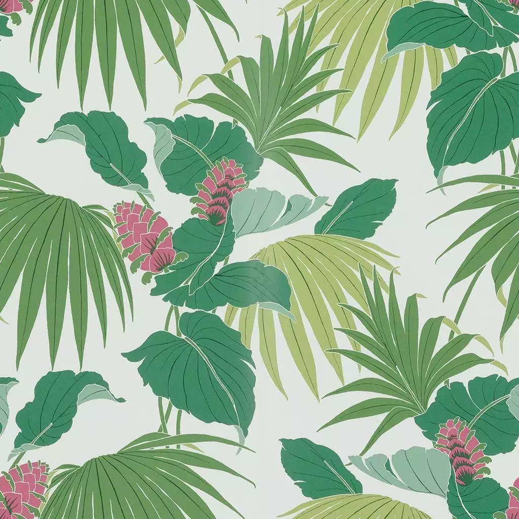 Vernazza, col. 4 - Blumen - Blätter - Creme - Grün - Osborne & Little