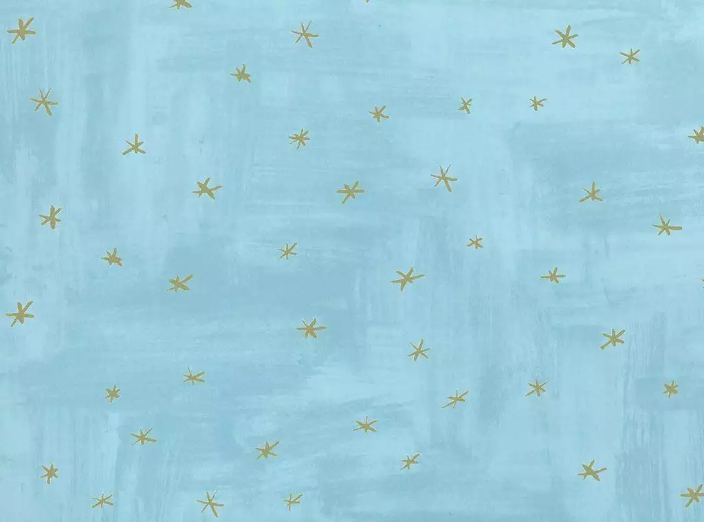 Twinkle twinkle, col. 1 - Sterne - Gold - Türkis - ROMO
