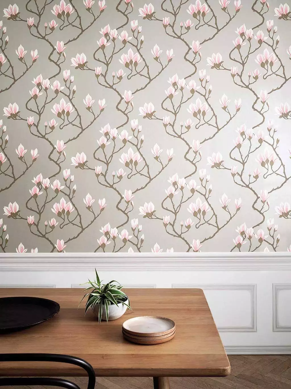 Magnolia, col. 10 - Blumen - Braun - Grau - Olive - Rosa - Cole & Son