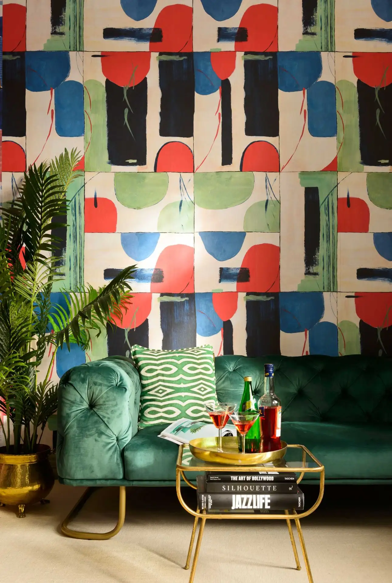 The Vision, col.39 - Graphisch - Retro - Vintage Tapeten - Blau - Grün - Multicolor - Schwarz - Mindthegap