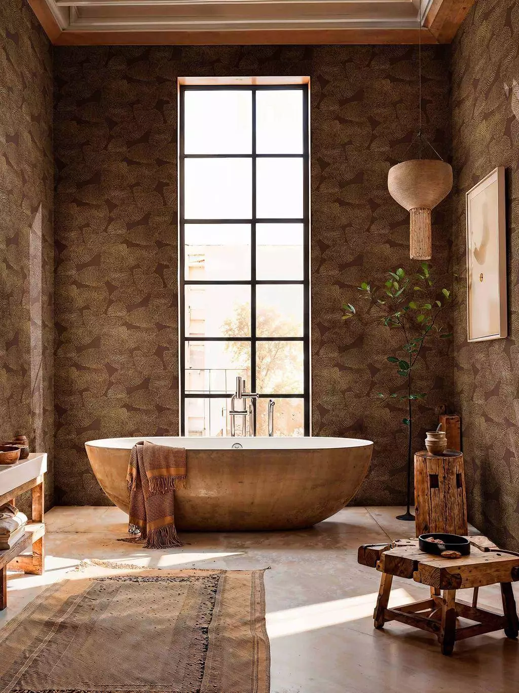 Rif Relief Coffee - FotoTapeten - Grafische Muster - Moderne Muster - Braun - Creme - COORDONNÈ