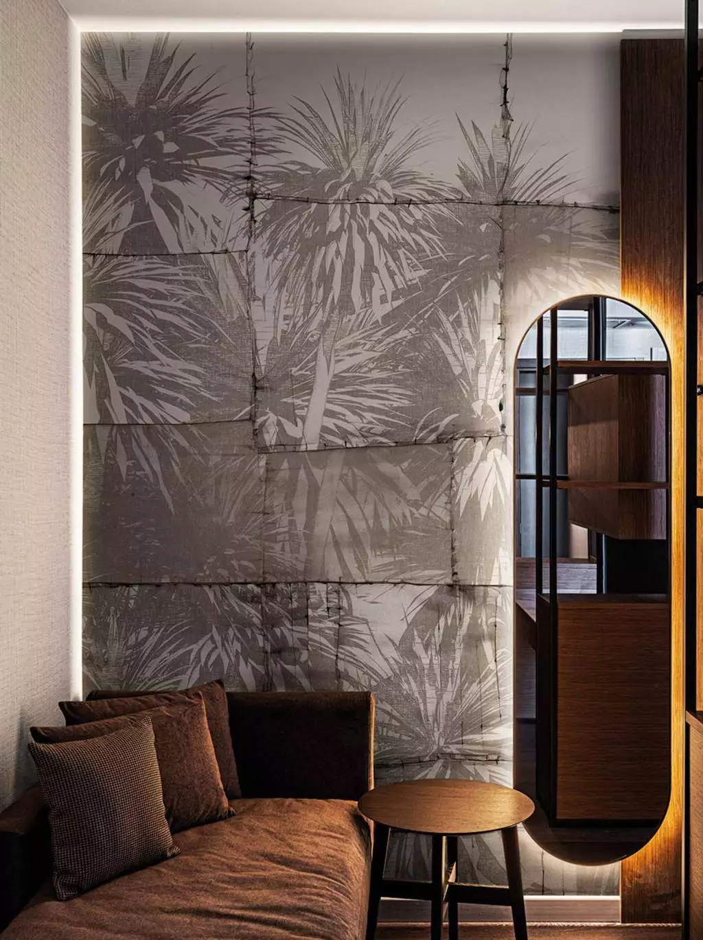 Australis - Blätter - Bäume - Florale Muster - FotoTapeten - Landschaft - Braun - Creme - Londonart