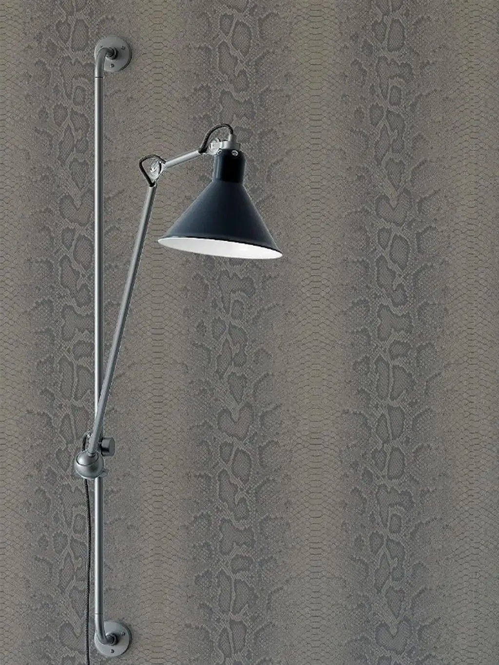 Korin, col.02 - Leder - Anthrazit - Creme - Grau - Texdecor