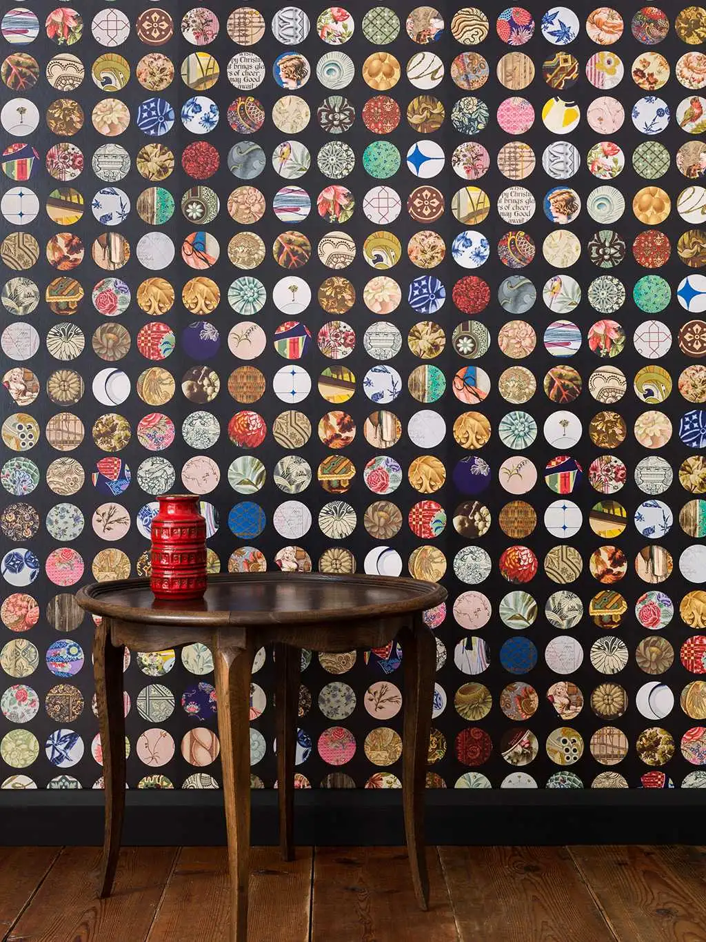 Archive, Geffry No.1 - Collage - Punkte Tapeten - Multicolor - Schwarz - Tracy Kendall