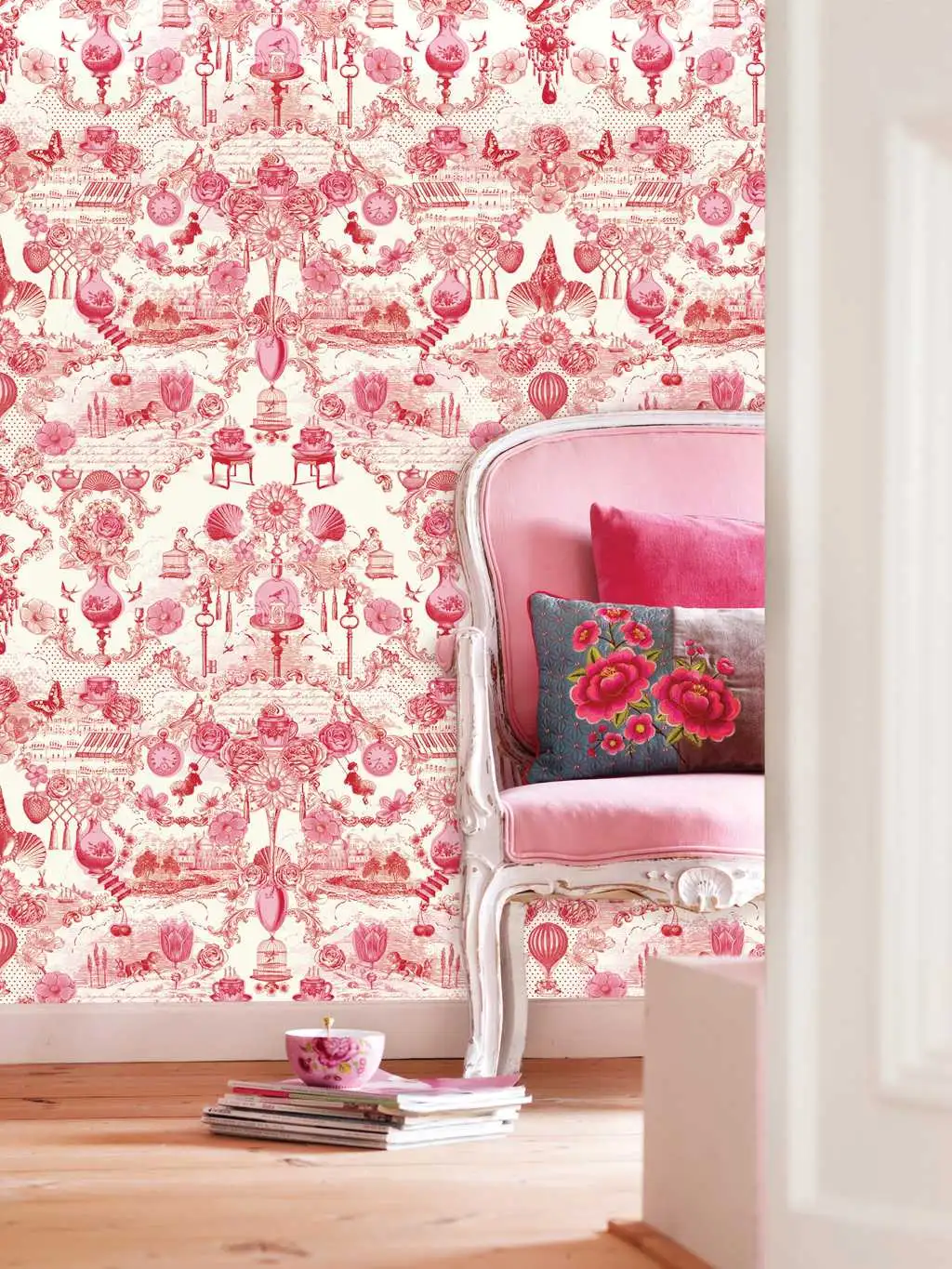 Pip de Jouy - Toile de Jouy - Rosa - Rot - Weiß - Pip Studio