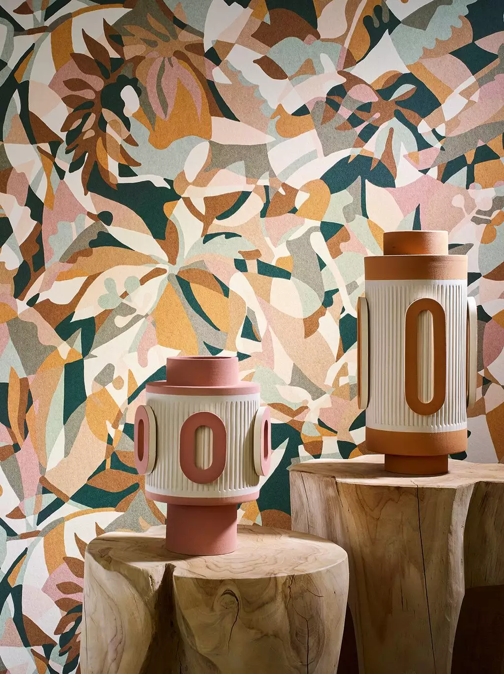 Plongeon, col. 02 - Blumen - Blätter - Figuren - Florale Muster - Multicolor - Casamance