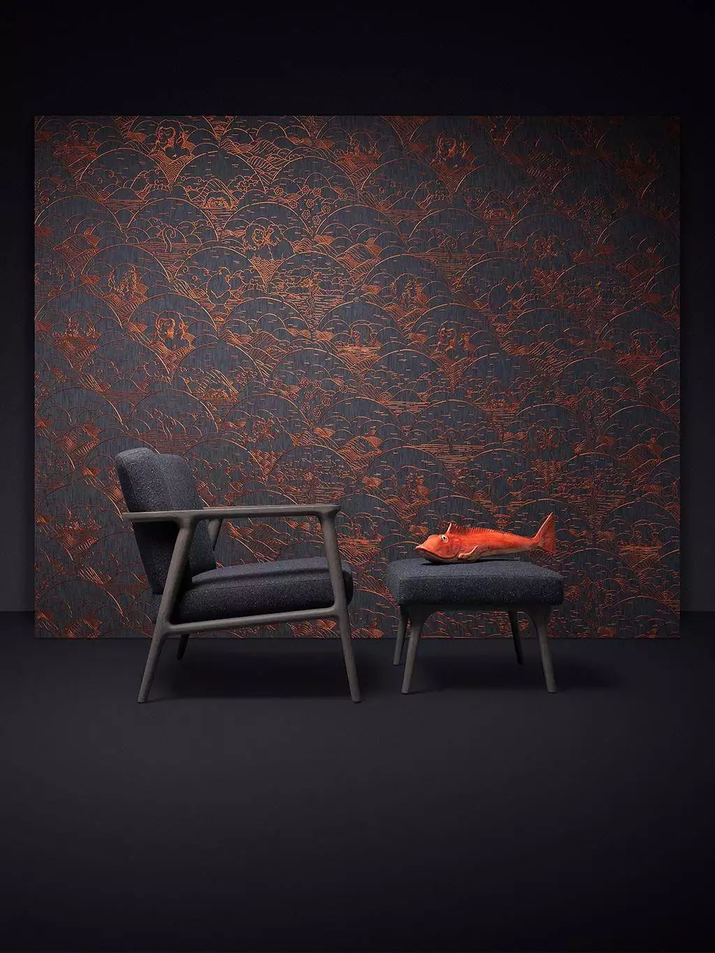 INDIGO MACAQUE - Berge - Tier Tapeten - Orange - ARTE