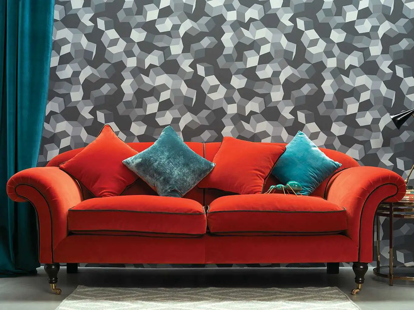 Puzzle, col.11 - Quadrate/Rechtecke - Anthrazit - Grau - Cole & Son