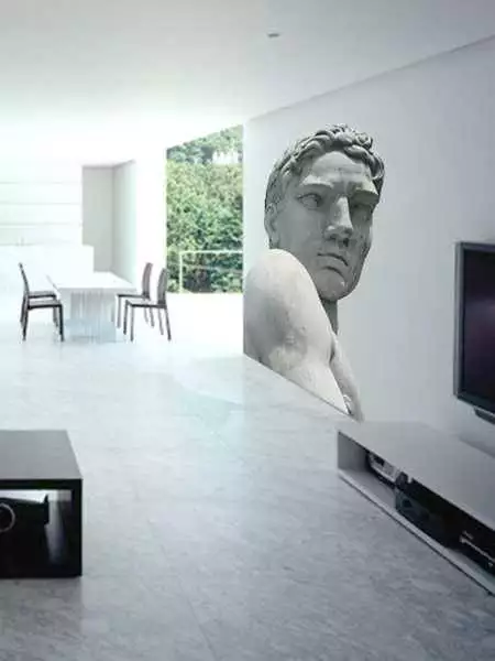 Stadio dei Marmi, col.01 - Figuren - Braun - Creme - Grau - Weiß - TapetenAgentur