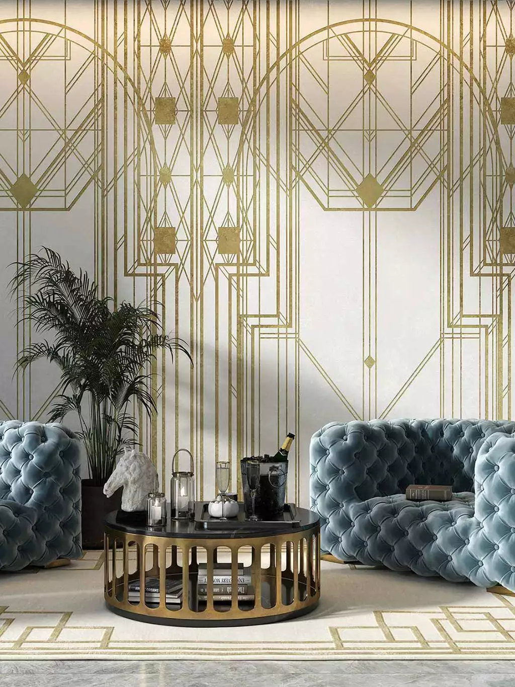 Jay - Bögen - Formen - Linie - Opulenz - Creme - Gold - Tecnografica