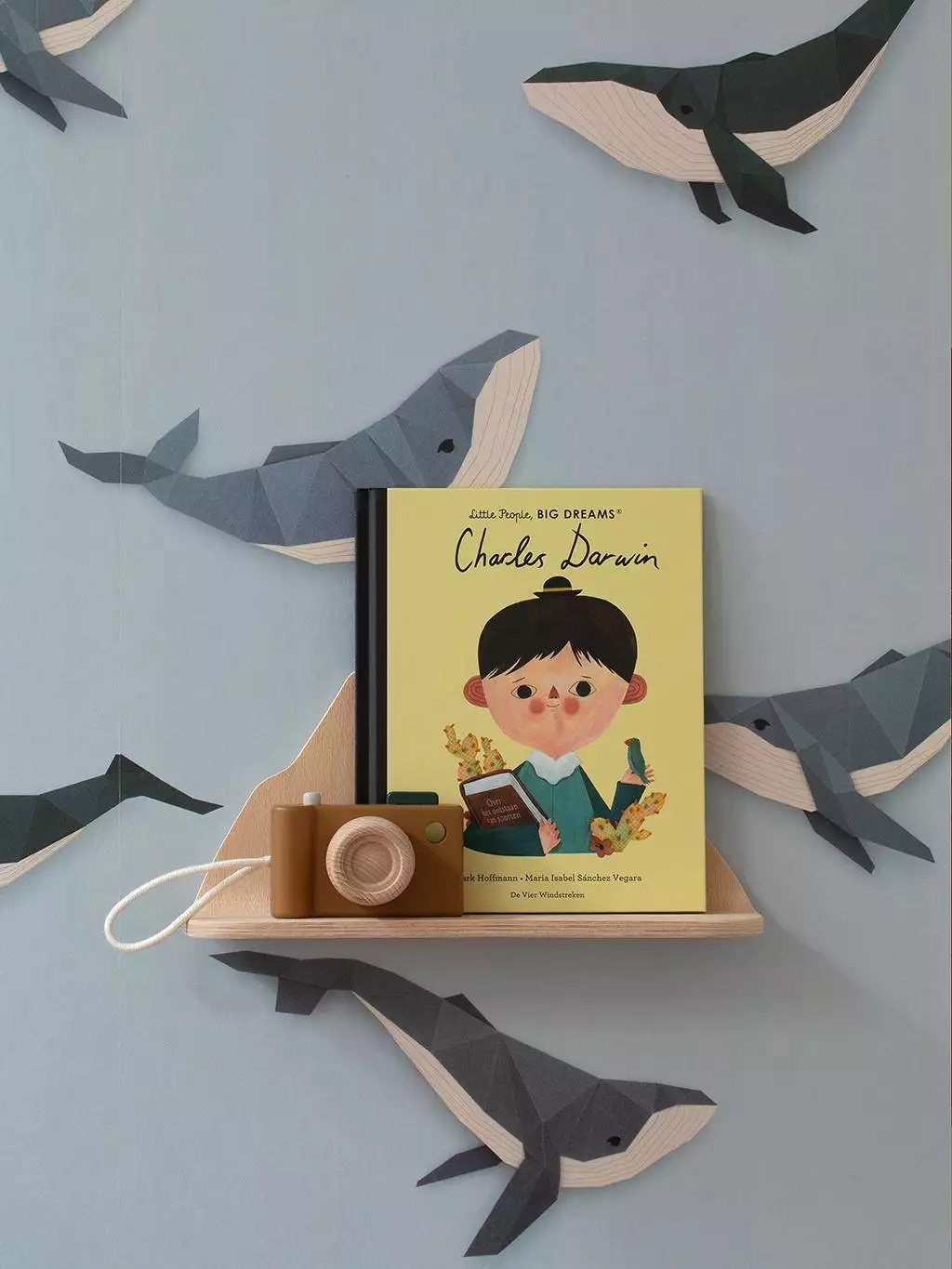 Whale, light blue - Figuren - Kinder - KinderTapeten - Tier Tapeten - Tiere - Blau - Creme - Hellblau - StudioDitte