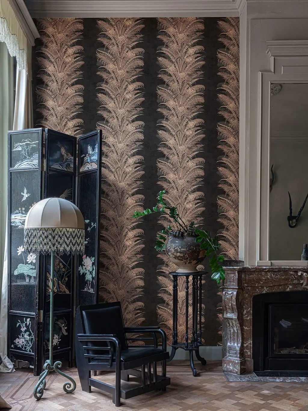 Verdura, Amphora - Blätter - Gold - Schwarz - Masureel