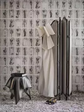 Couture Carousel, monochrome pearl