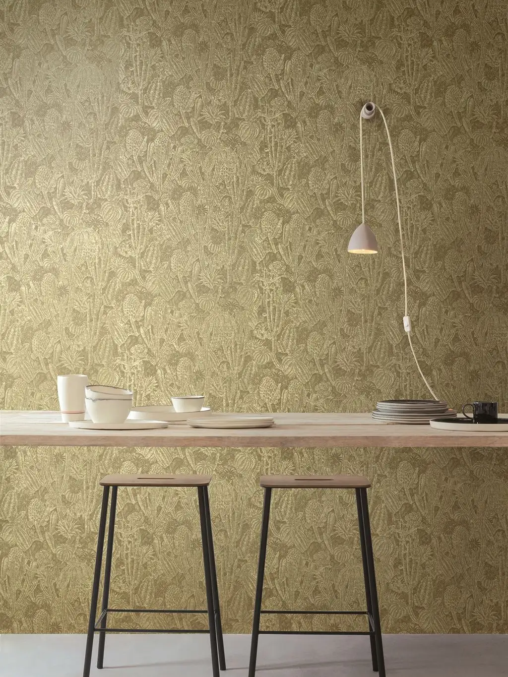 Cactus, Moss - Blätter - Creme - Gelb - Masureel