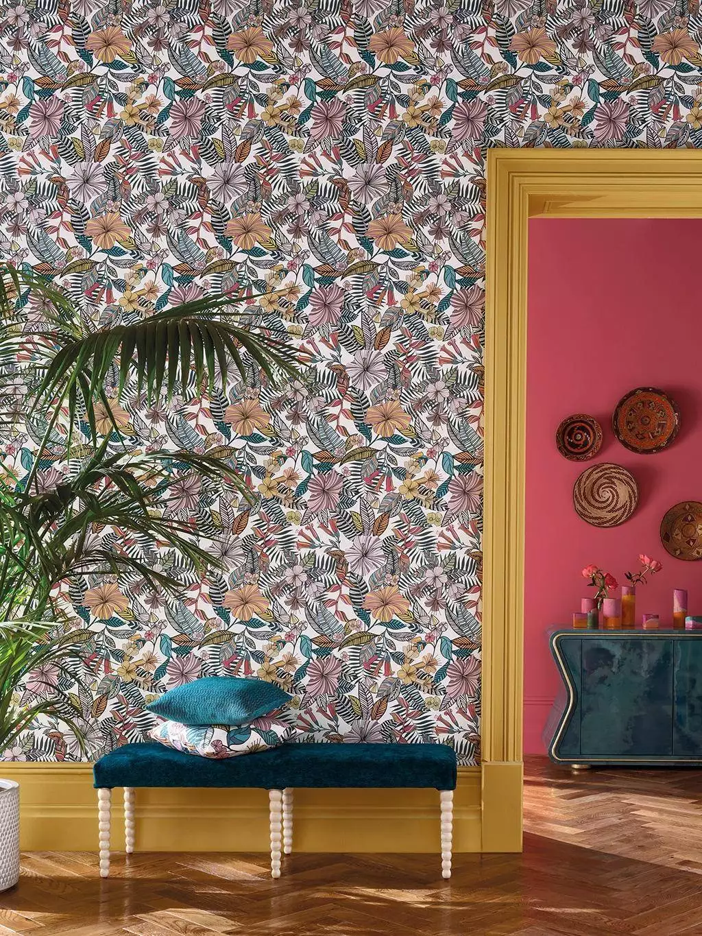 Valldemossa, col. 1 - Blumen - Blätter - Multicolor - Osborne & Little