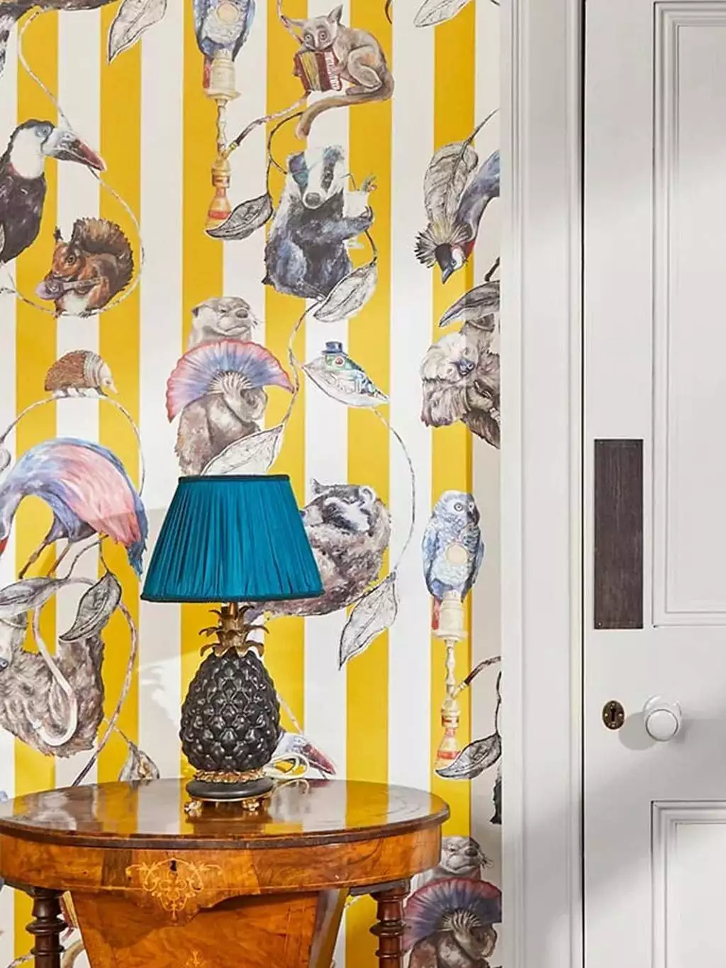 Hackney Empire, ochre stripe - Fauna - Streifen - Tiere - Vögel - Multicolor - House of Hackney