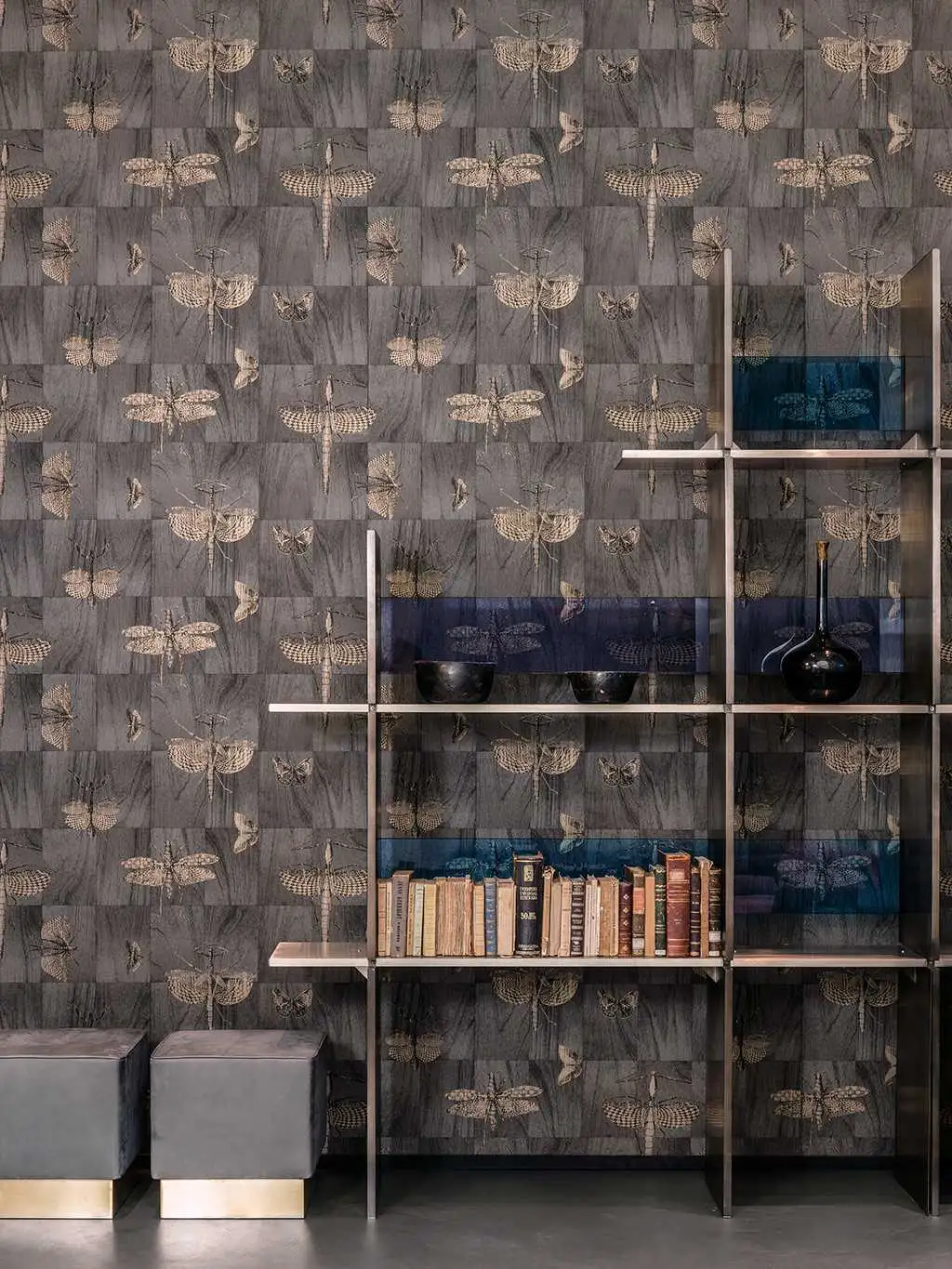 Wings, col.03 - Fliesen - Holzdesign / Holzoptik - Holzdesign / Holzoptik: - Kachel &amp - Tier Tapeten - Anthrazit - Grau - Schwarz - ARTE