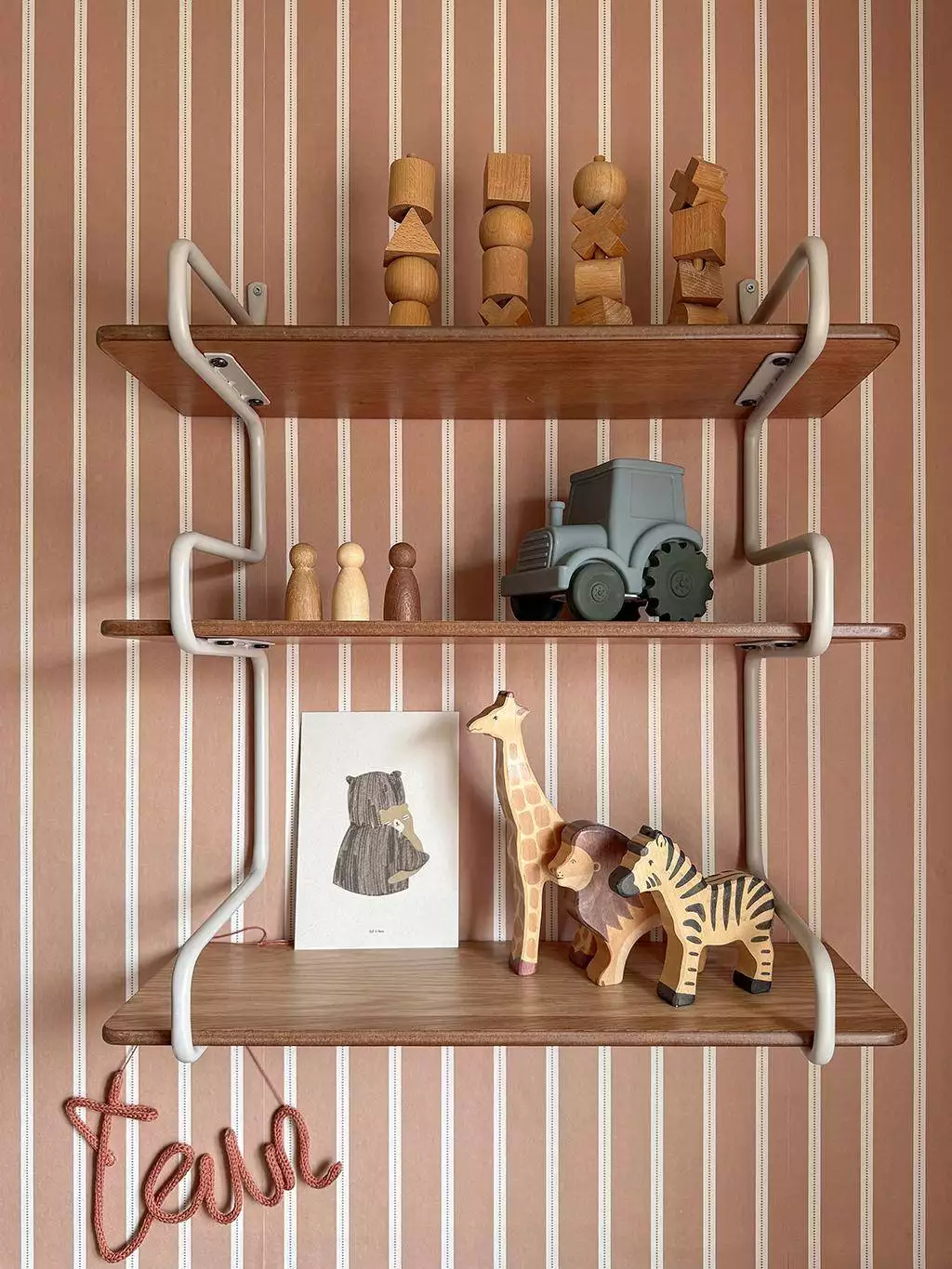 Ribbon, caramel - Streifen - Braun - Creme - StudioDitte