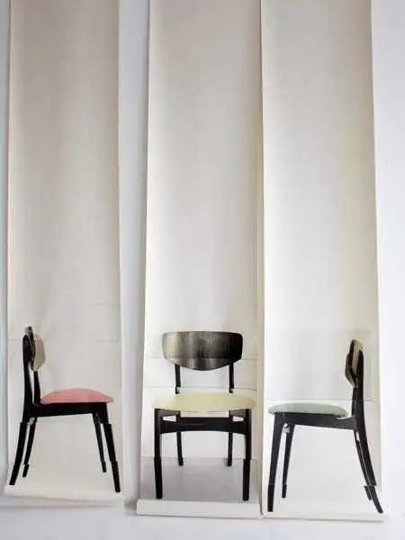 Chair, yellow - Stuhl - Creme - Gelb - Grau - Schwarz - Deborah Bowness