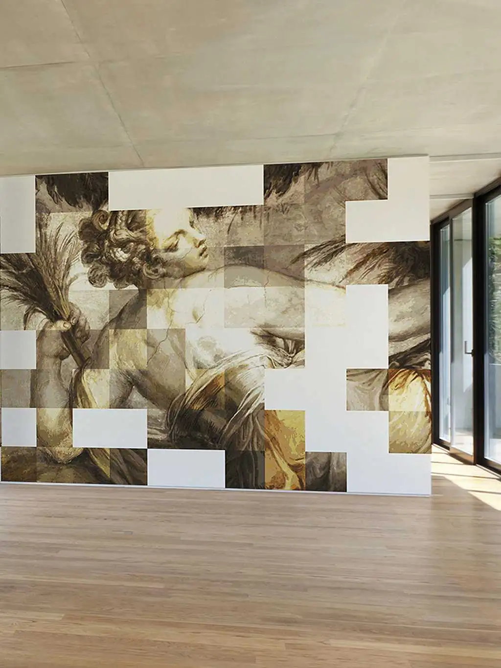 Yoyo, P1.03 - Figuren - Fliesen - Kachel &amp - Braun - Grau - Ocker - Weiß - YOYO